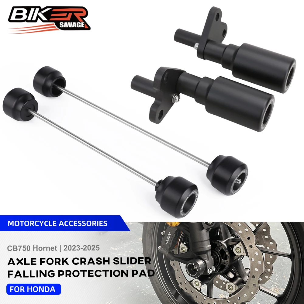 2025 Hornet750 الإطار المنزلق تحطم حامي لهوندا CB750 الدبور 2023-2024 دراجة نارية الخلفية الجبهة عجلة المحور شوكة تحطم المتزلجون #1