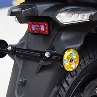 Chekis Is Suitable for Honda Nss350 750 Forza300 Adv350 Cross Cub110 Cbr650R Modified Accessories Rear Wheel Reflective Plate Aluminum Alloy Night Driving Luminous Warning Strip Light Reflector 3