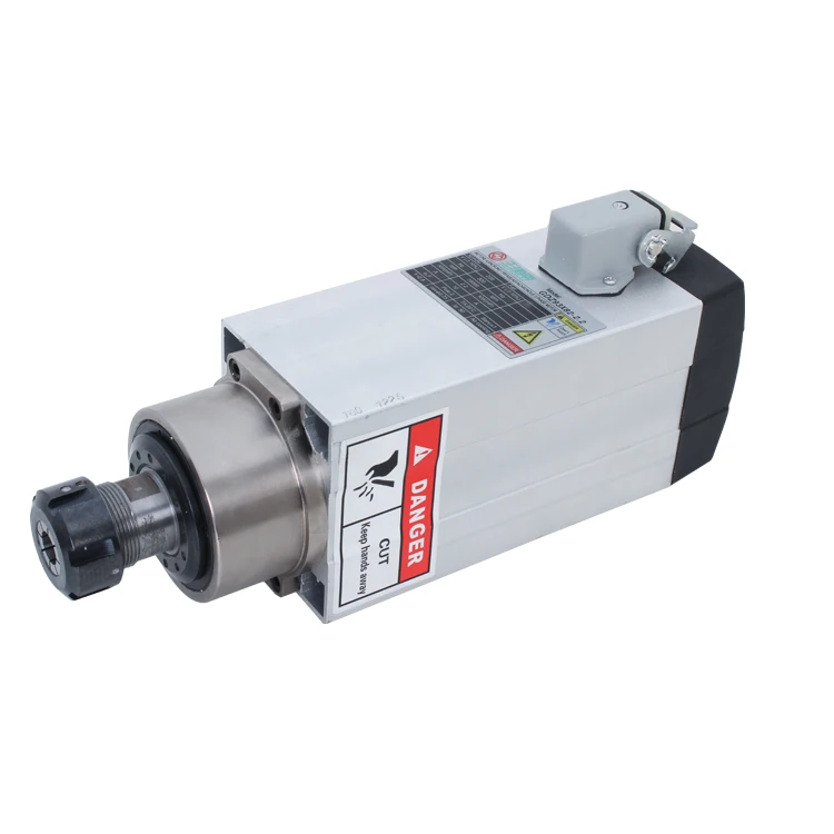 2.2KW 300Hz 18000rpm Er25 square air-cooled numerical control spindle motor