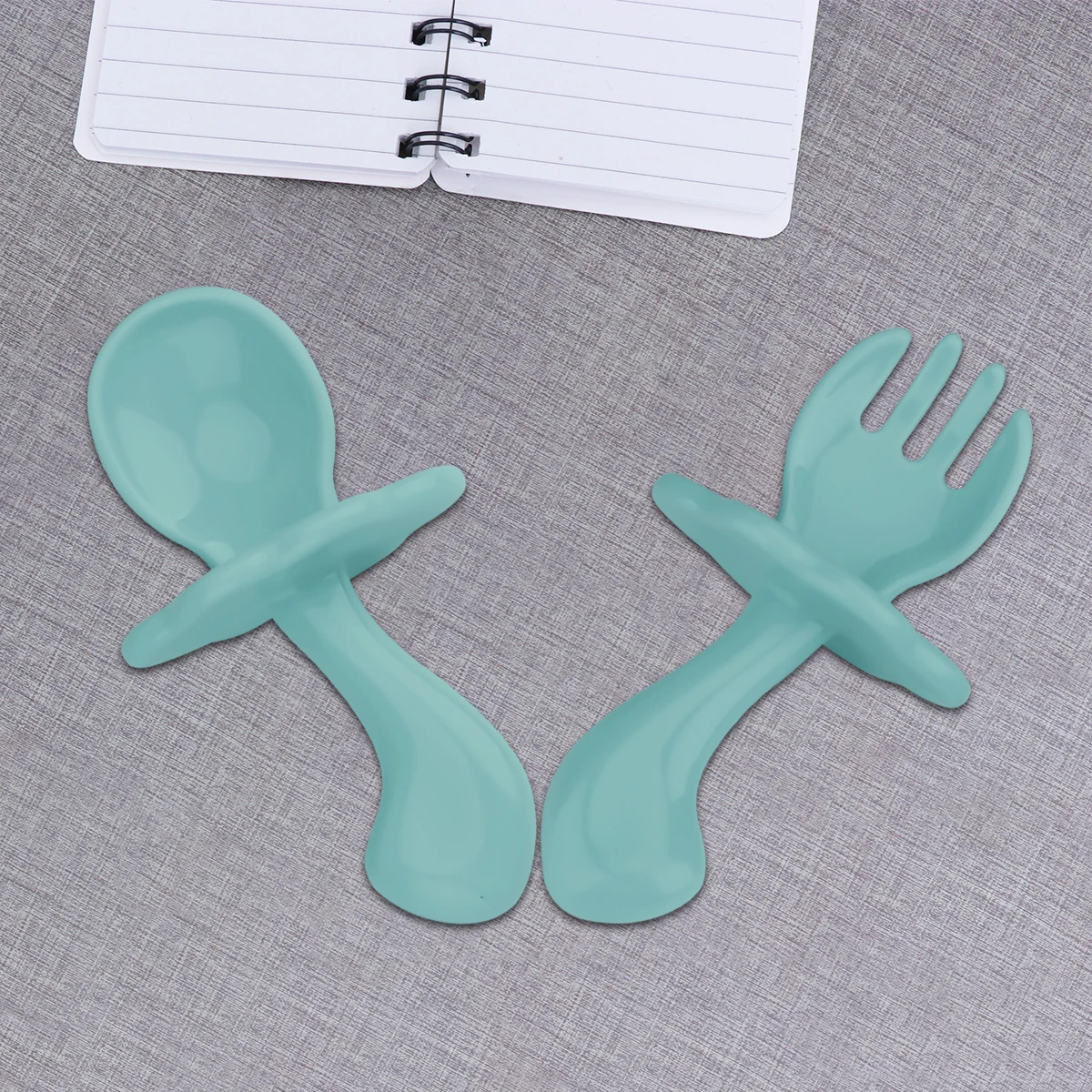 

4 set Baby Spoon Fork Set 4 Colors Eco-Friendly Spork Smooth Edge For Baby Eating Training Portable Tableware Infant Feeding