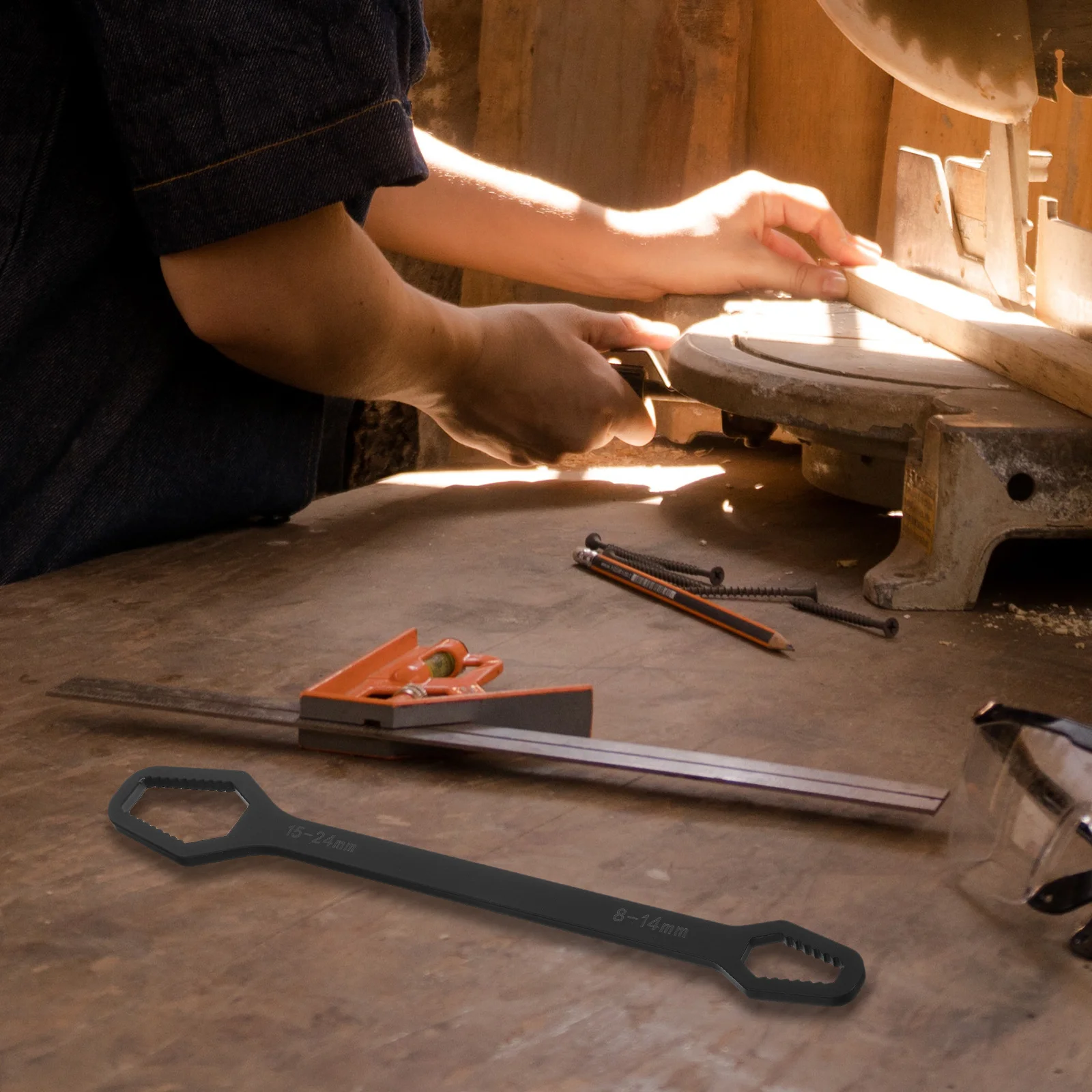 

Double End Wrench 8-22Mm High Grade Chrome Vanadium Steel Universal Wrench Self-Tightening Multi-Purpose Repair Tool Hand