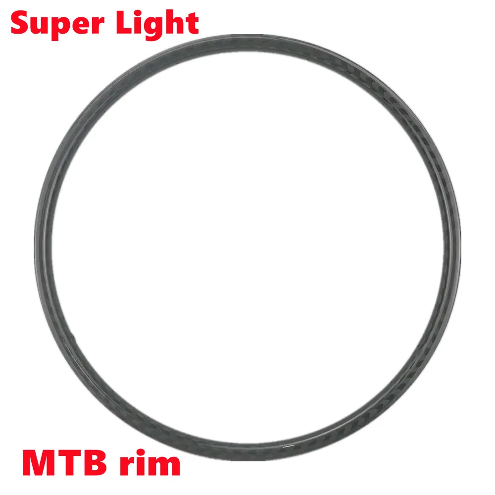 29er Carbon MTB Rim 30 34 36mm Width MTB Carbon Rim 20 25mm Depth Super Light Carbon Tubeless Symmetric MTB  Bicycle Wheel Rim