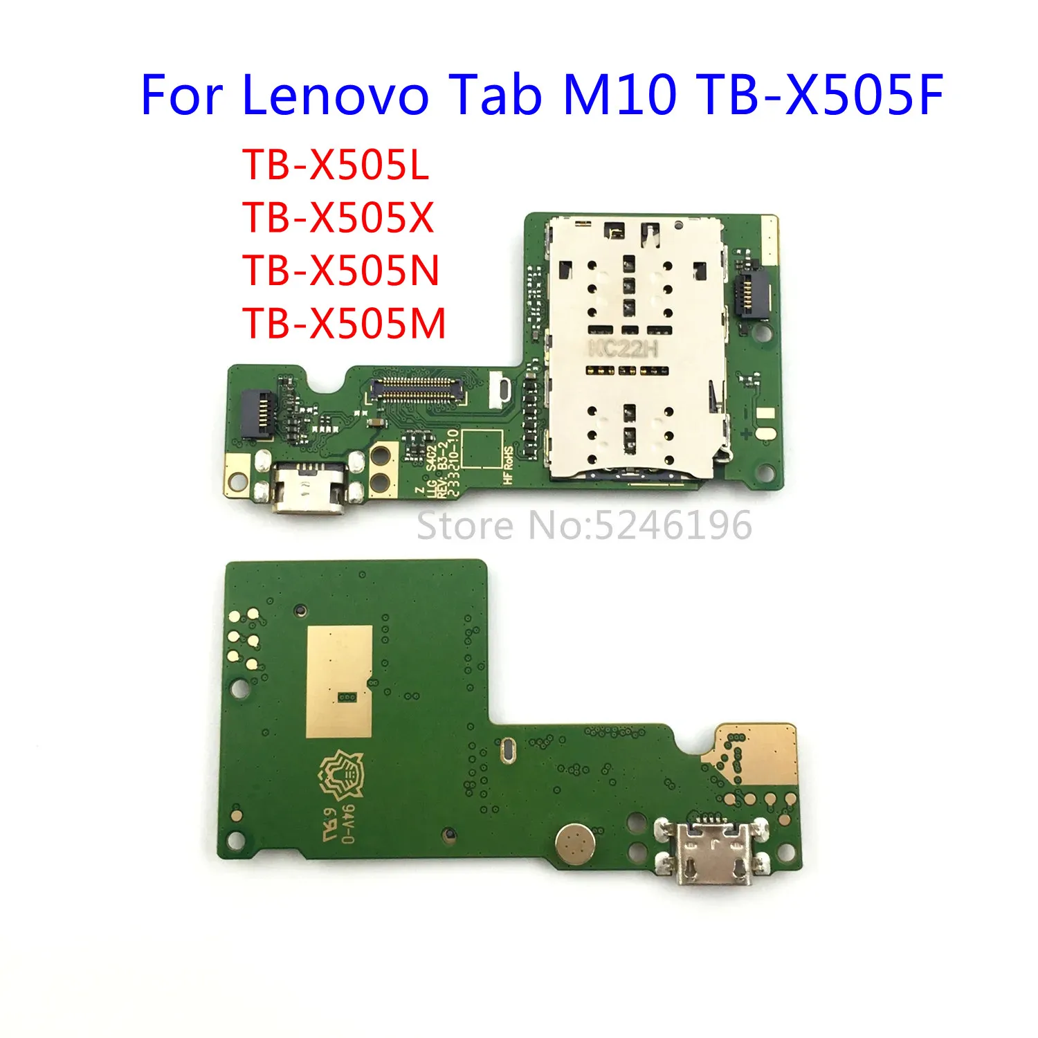 1pcs USB Charging Port Connector Flex Cable For Lenovo Tab M10 TB-X505F Lenovo Tab M10 TB-X505L TB-X505X TB-X505 Replace Part.