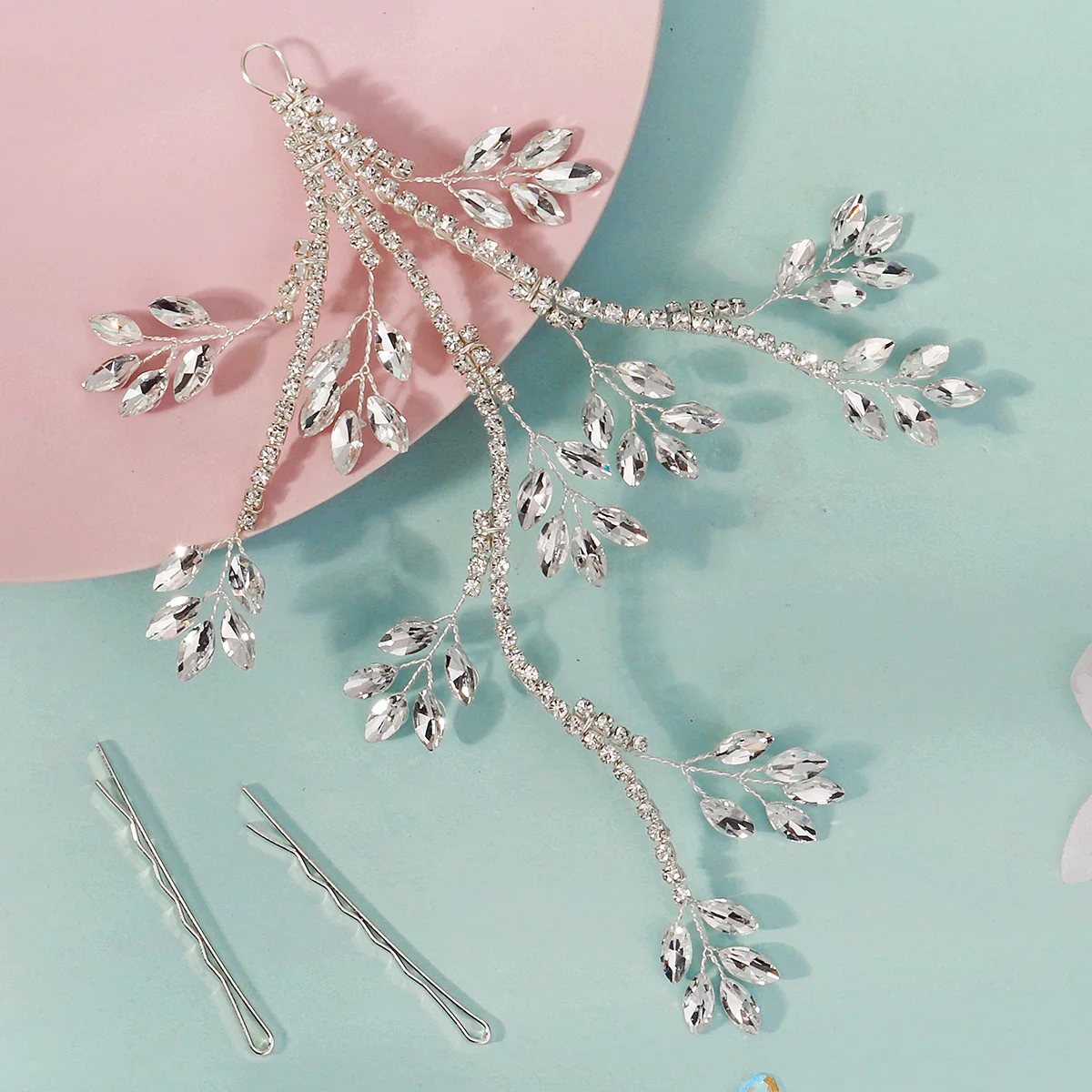 11/13 Silver Crystal Branch Design Hairband Elegant Jewelry Woman's Hair Accessories Daily Performance Headdress Headband