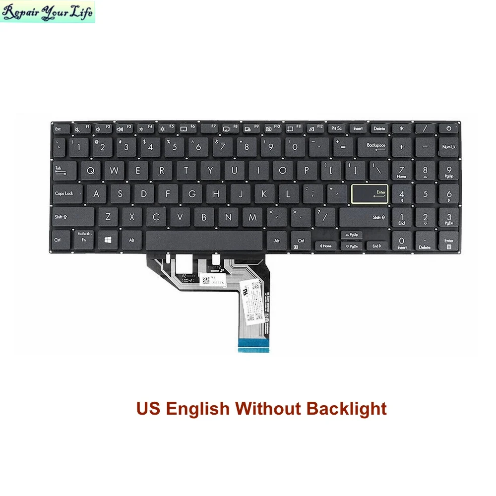 Klawiatura z podświetleniem US English IT Italian do ASUS VivoBook 15 X513 M513 K513 X513EA X513EP X513EQ X513IA X513UA, srebrne klawisze