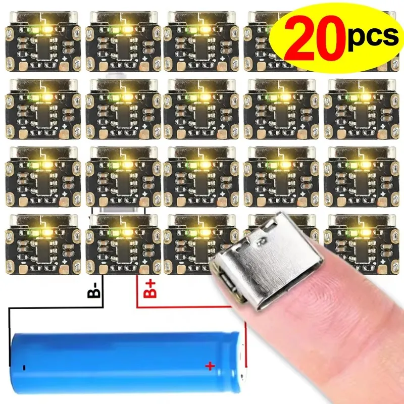 1-20Pcs Mini Type-C 3.7V 4.2V 18650 Lithium Battery Charger Board Charging Power Protection Module Constant Current Voltage