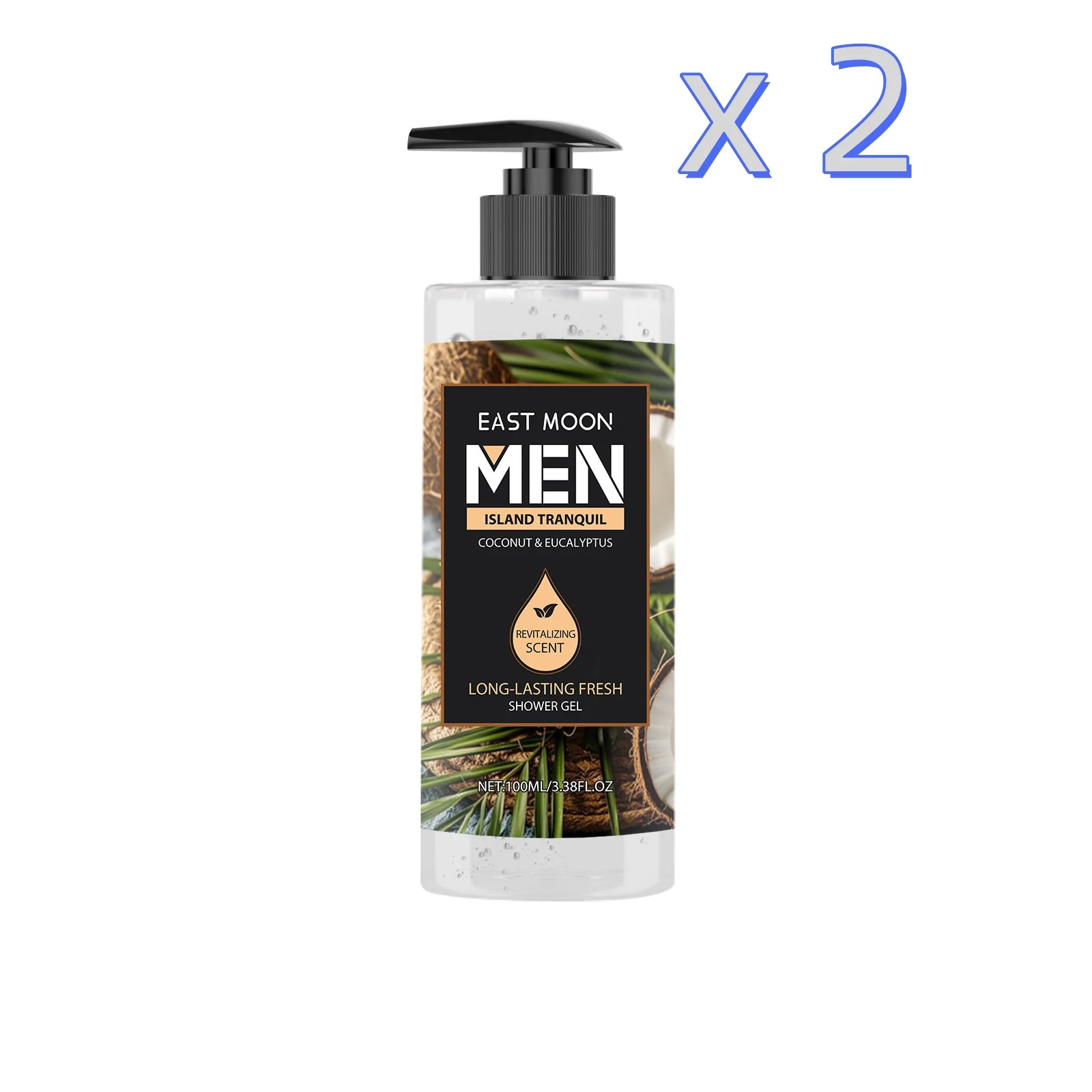 Żel pod prysznic East Moon Men Lasting Fragrance, głęboko oczyszczający, usuwający martwy naskórek, redukujący melaninę, wygładzający i odżywiający ciało