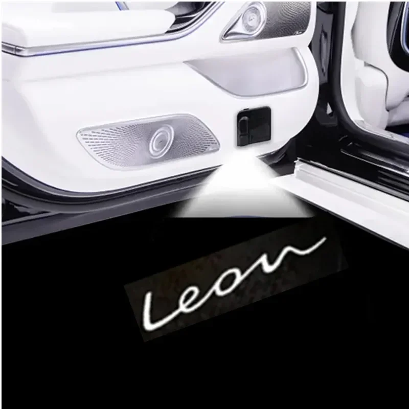 

2PCS For Seat Leon Logo Wireless Courtesy Car Door Projector LED Welcome Lights Decor Lamps