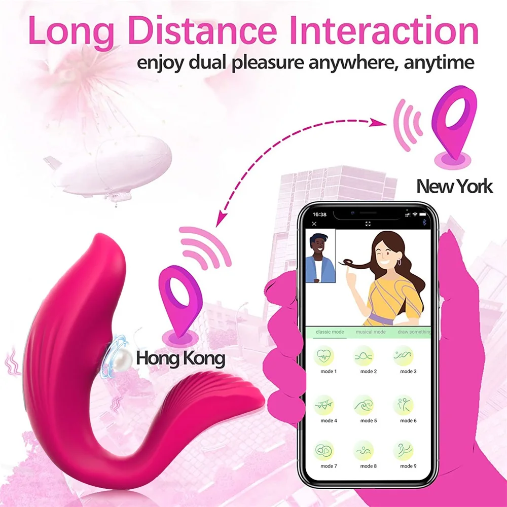 9 Speed APP Controlled Vaginal Sucking Vibrators G Spot Anal Vibrating Egg Massager Wearable Stimulator Adult Sex Toys for Women