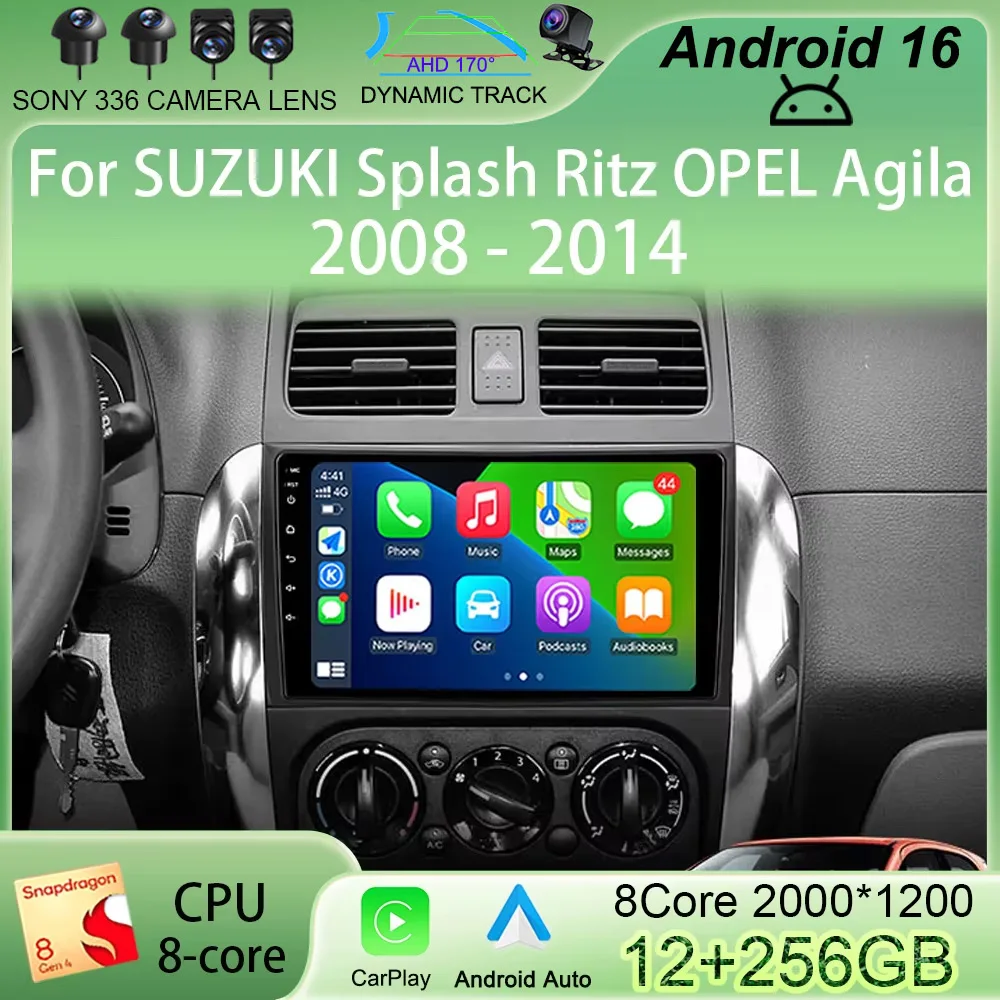 

Автомагнитола Android 16 для SUZUKI Splash Ritz OPEL Agila 2008-2014, 2 DIN, с Wi-Fi, GPS-навигацией и мультимедийным плеером