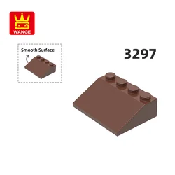 WANGE 3297 100g/36PCS 3x4 Slope 4Dots Compatible With Small Particle Building Blocks Suitable For Assembly And DIY Toy Parts