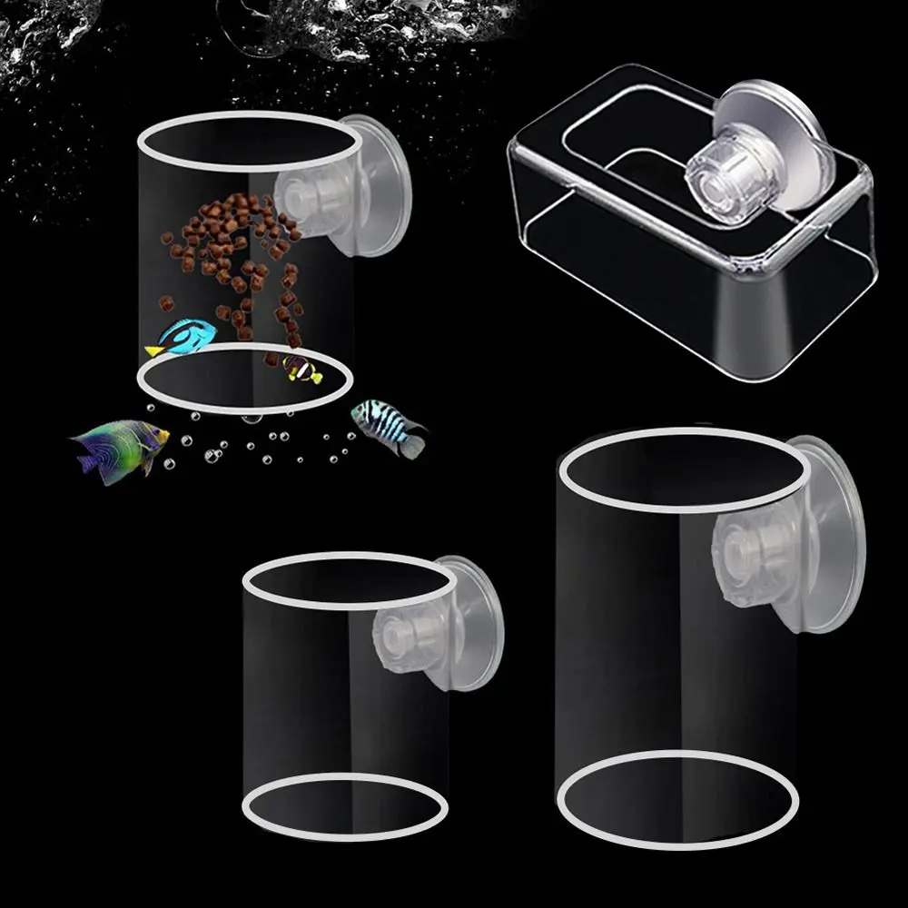 Round Self Floating Fixed-Point Feeder Durable Plastic Square Carp Match Feeders Non-toxic Fish Feeding Ring Aquarium Feeding