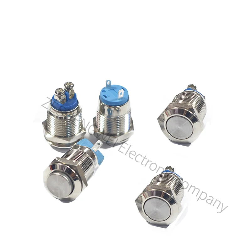 2PCS 12MM Hohe Qualität Metall Taste Taste Reset-Taste Türklingel Schalter Schraube Pin Wasserdicht