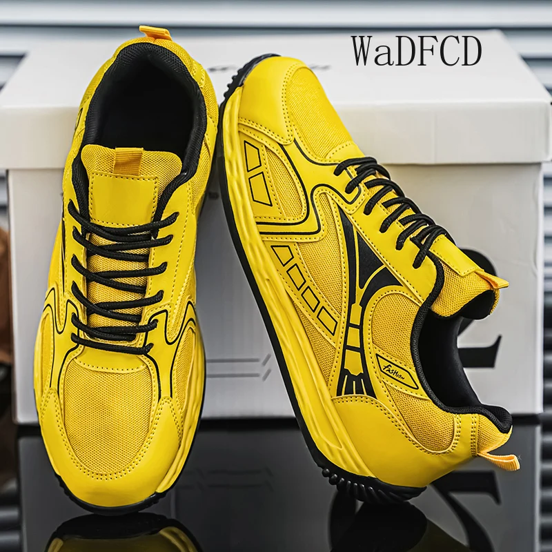 

Кроссовки, повседневные мужские дизайнерские кроссовки в стиле ретро с растворенной подошвой, модные дышащие туфли с кожаной сеткой на плоской подошве, обувь для вождения