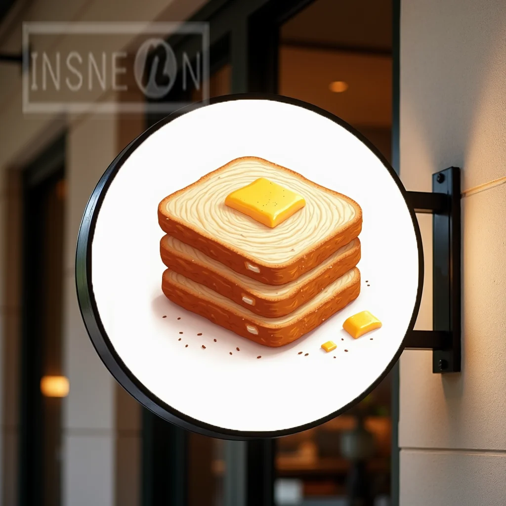 Benutzerdefinierte Bäckerei Backen Runde wasserdichte Acryl LED Licht Box Outdoor Business Zeichen doppelseitige hintergrundbeleuchtete Werbung Display