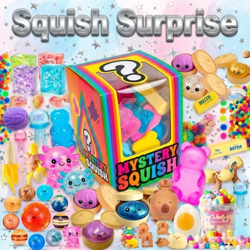 Stressabbau-Squishy-Überraschungsbox: Einzelnes, lustiges, schlichtes Design, weiches Quetschspielzeug für den täglichen Gebrauch