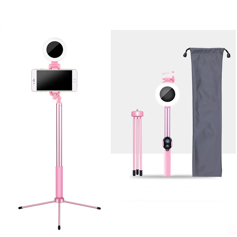 

Portable Monopod Selfie Stick 1.7M Tripod With Ring Light Selfie Beauty Portrait Fill Lighting For Phone X 8 7 6S plus