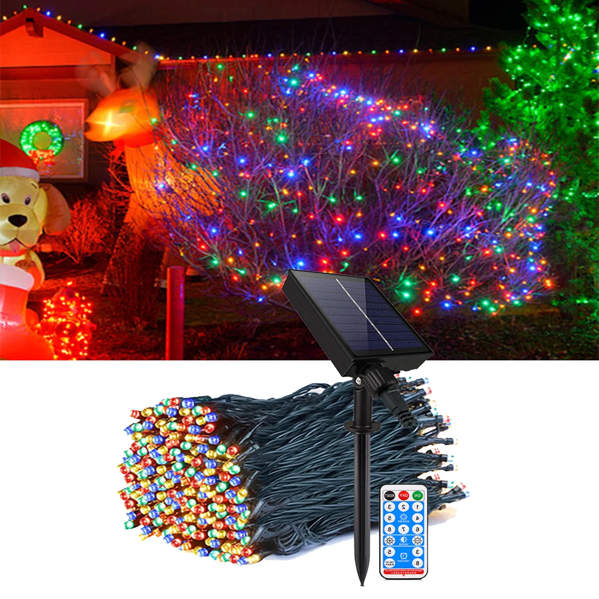 

Solar Outdoor Lights Garland Lawn LED String Light Fairy Lamp Waterproof Garden Christmas Tree Yard Street Wedding Party Decor