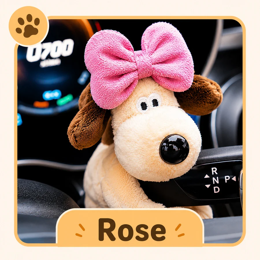 Schattige pluche puppydecoratie, auto-ornament voor ruitenwisserstang, richtingaanwijzer, deurgreep en hangdecoratie voor binnen.