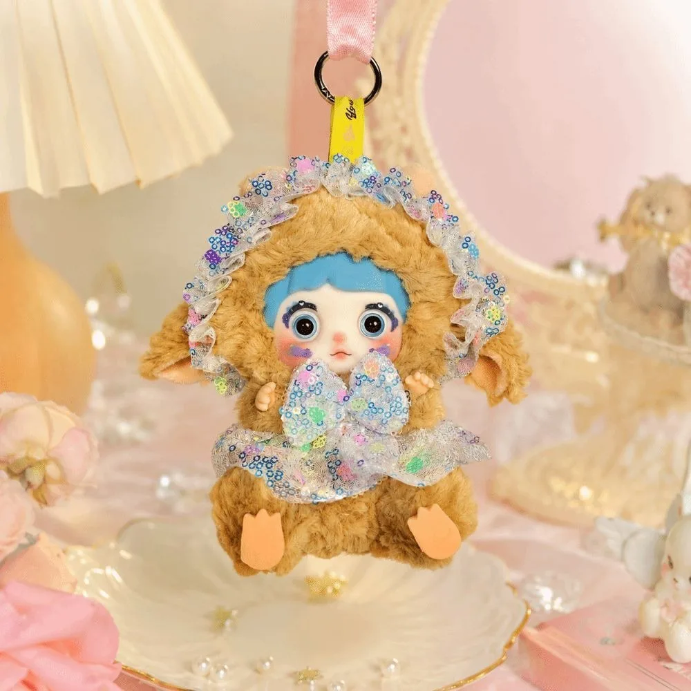 Shiny Sequined Plush Lamb Pendant Hanging Ornaments Sheep New Year Lamb Plush Stuffed Doll Decoration Sheep Plush Keychain
