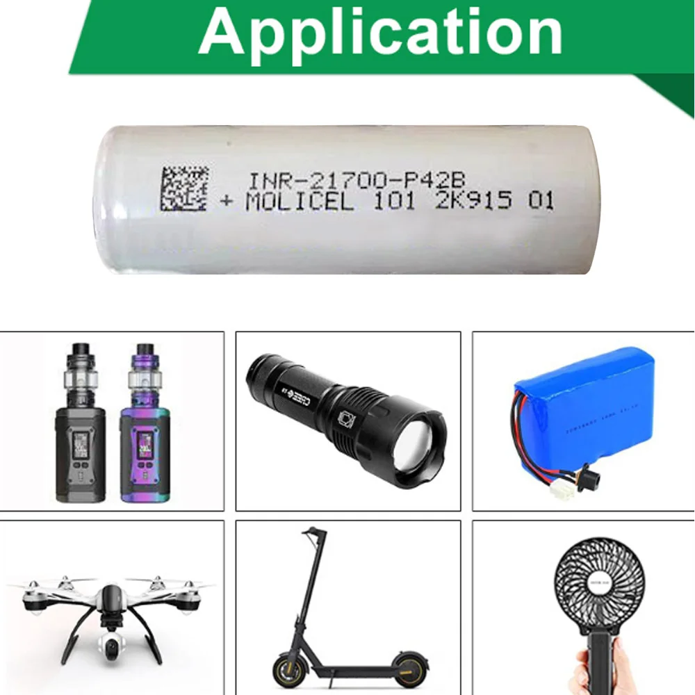 Original Molicel P42B INR 21700 Battery 4200 mAh 45A 3.6V 3C Charging Super Power Li-ion Battery For Research Battery Analytics