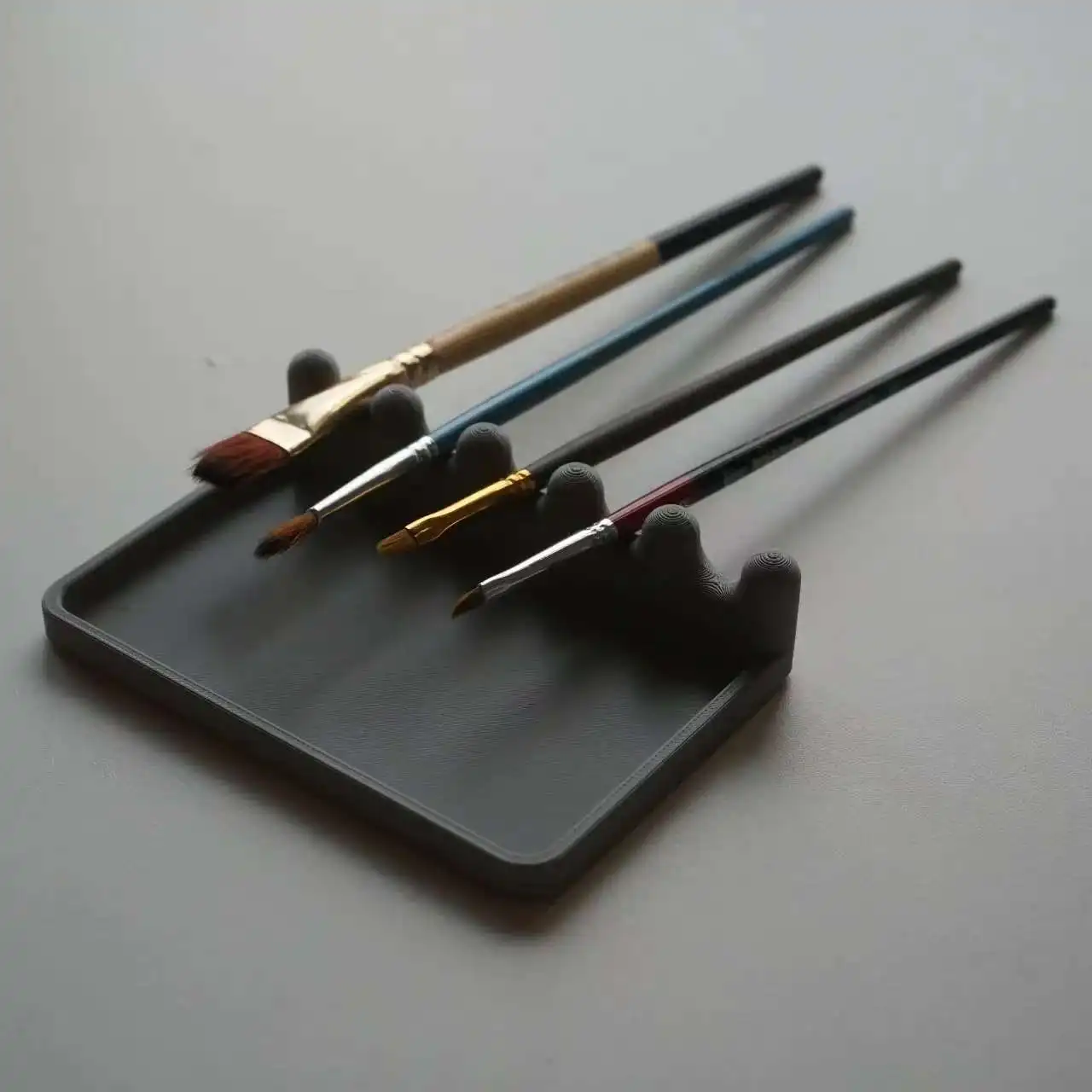 Creative Painted Pen Holder with Drip Tray Brush Holder Storage Tool Eyeliner Pen Holder Brush Stand Art Supplies