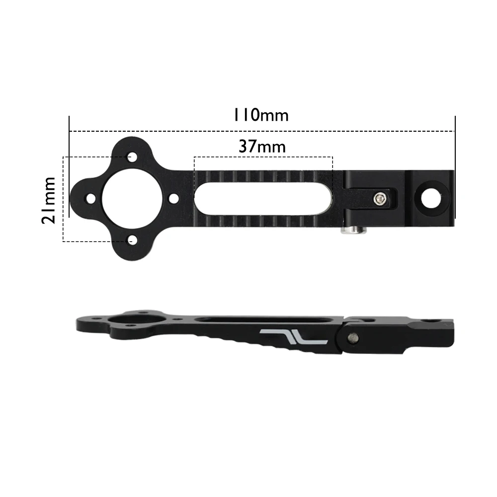 Afbeelding 4: Aero fietscomputerhouder, verstelbare houder van aluminiumlegering voor Garmin Wahoo, verlenger voor Aero racefiets stuurpen