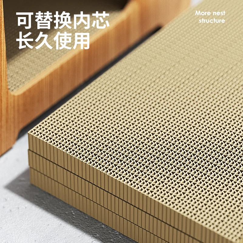 POPO double-layer cat scratch board nest integrated house-type wear-resistant claw non-chipping corrugated paper replaced