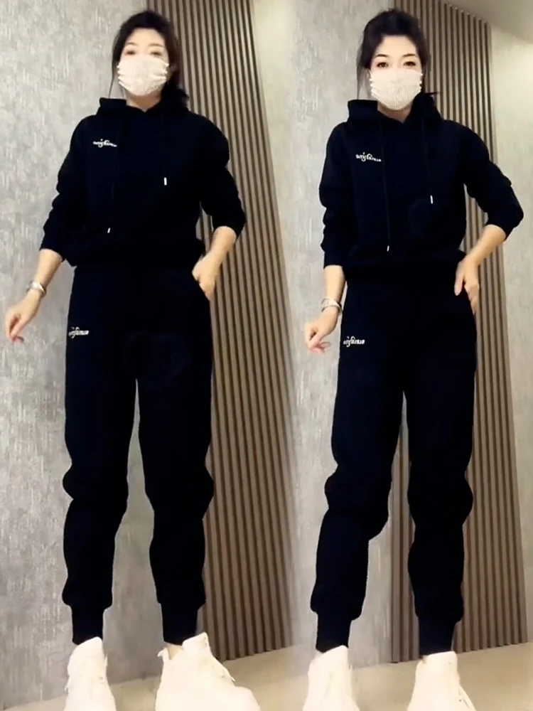 Angola Rode Casual Sportkleding Set Dames 2026 Lente Herfst Nieuwe Faion Mama Hoodie Tweedelige Set Comfortabele Lange Sve Co...