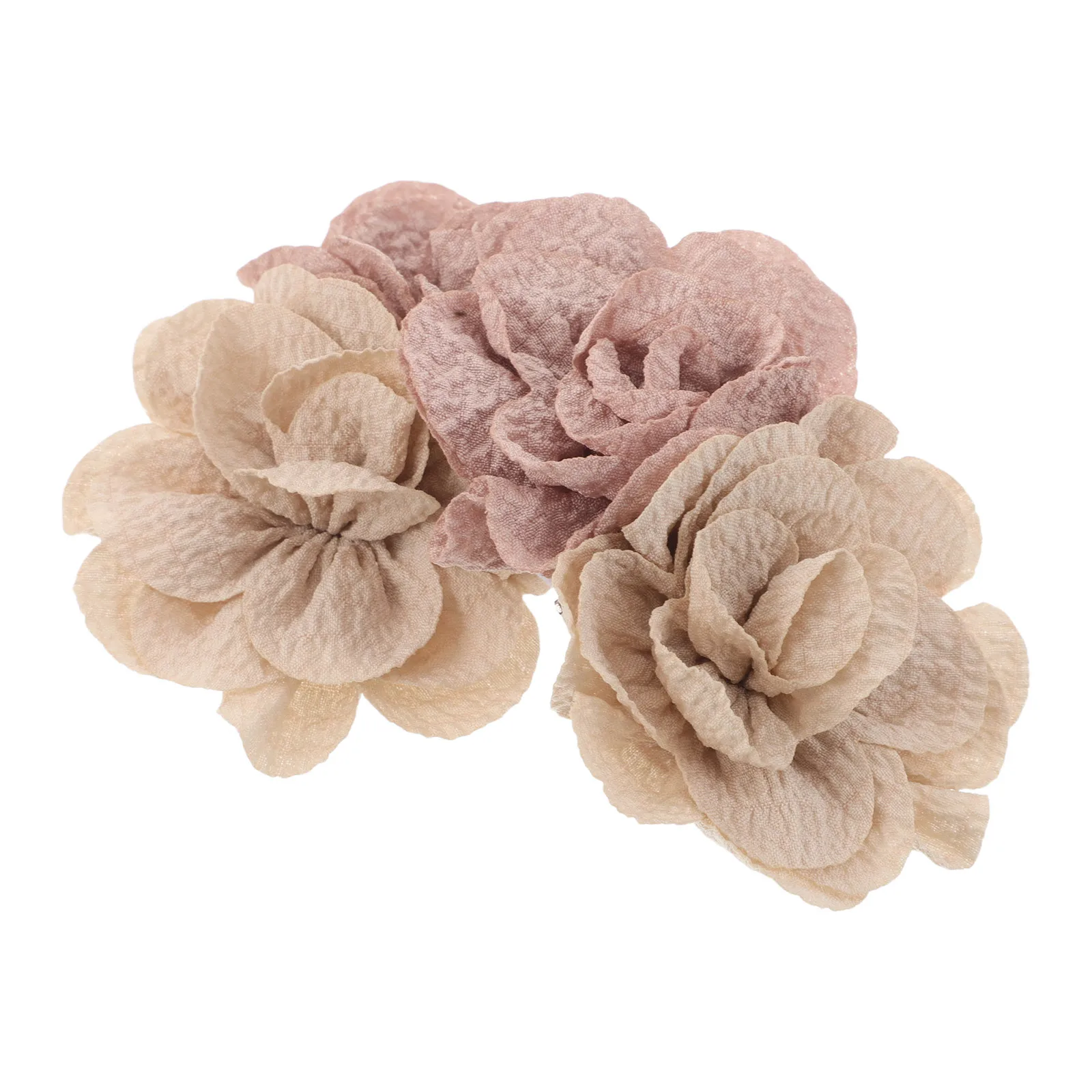 

1Pair Flower Shoe Decorations Double Handmade Peony Bubble Chiffon Clips Removable Floral Shoe Buckles for Women Girls High