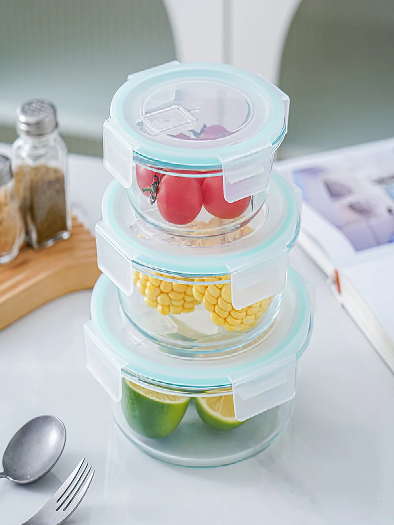 

Glass Bowl Food Container for Office Workers Microwave Se Sample Preservation Box Small Lunch Box Fren Preserver