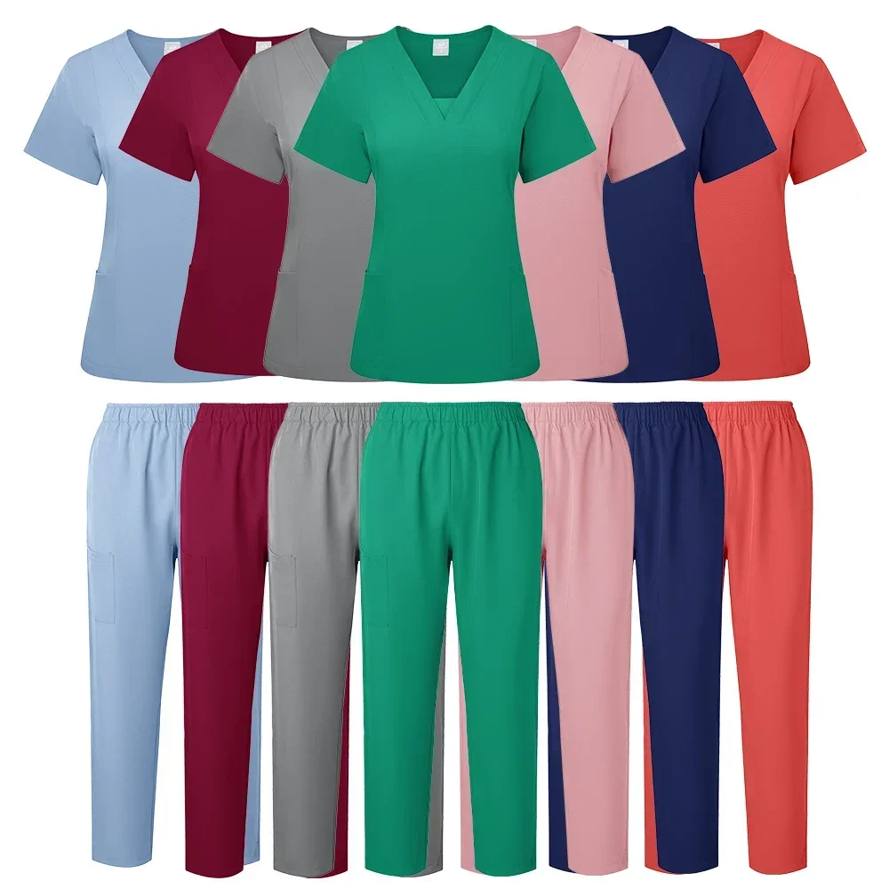 

Veterinary Pet Hospital Medical Work Uniform Set Dental Clinic and Operating Room Stylish Doctors and Nurses in Beauty Salon