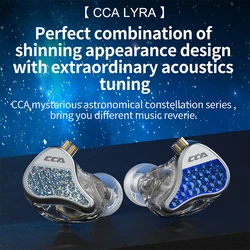 CCA Lyra Metal Wired Headphone with Microphone Hi-Fi Noice Canceling Game Bass Music Sin Monitor Headphones Earphone