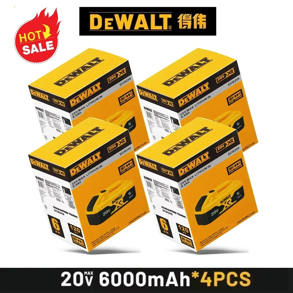 

100% Genuine Dewalt 20V Battery, 2AH 5AH 6AH Rechargeable Lithium Ion Battery, Dewalt DCB200 Power Tool Replacement Battery