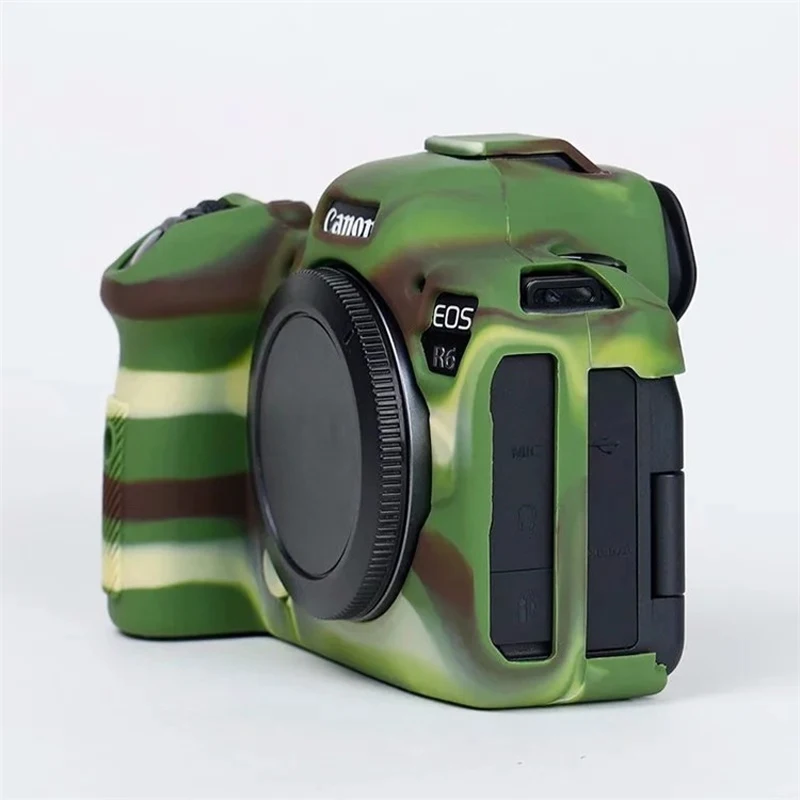 Canon EOS R6 EOSR6ミラーレスカメラ用シリコンスリーブアーマースキンケースボディカバープロテクター、ラバーシェル保護ソフトバッグ