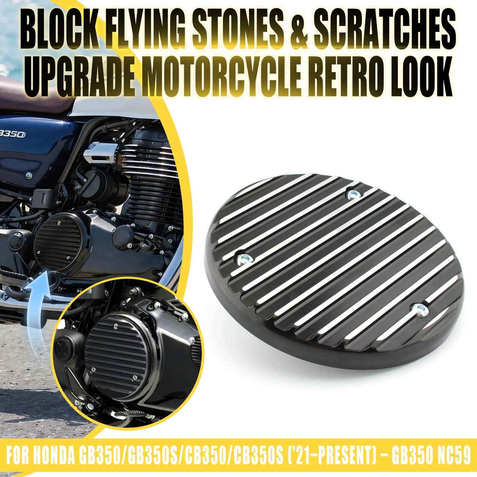 For Honda GB350 GB350S CB350 CB350S NC59 2021 2022 2023 2024+ Motorcycle Engine Crankcase Guard Side Cover Left Right Aluminum