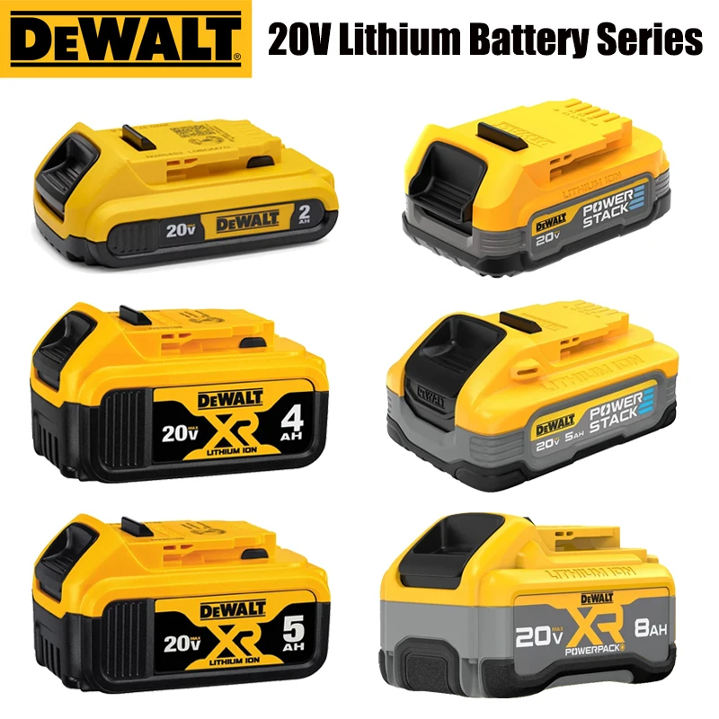 DEWALT 20V Original Lithium Battery Series XR 2.0Ah 4.0Ah 5.0Ah 8.0Ah Low Power Efficient Power Tool Accessories Battery Pack