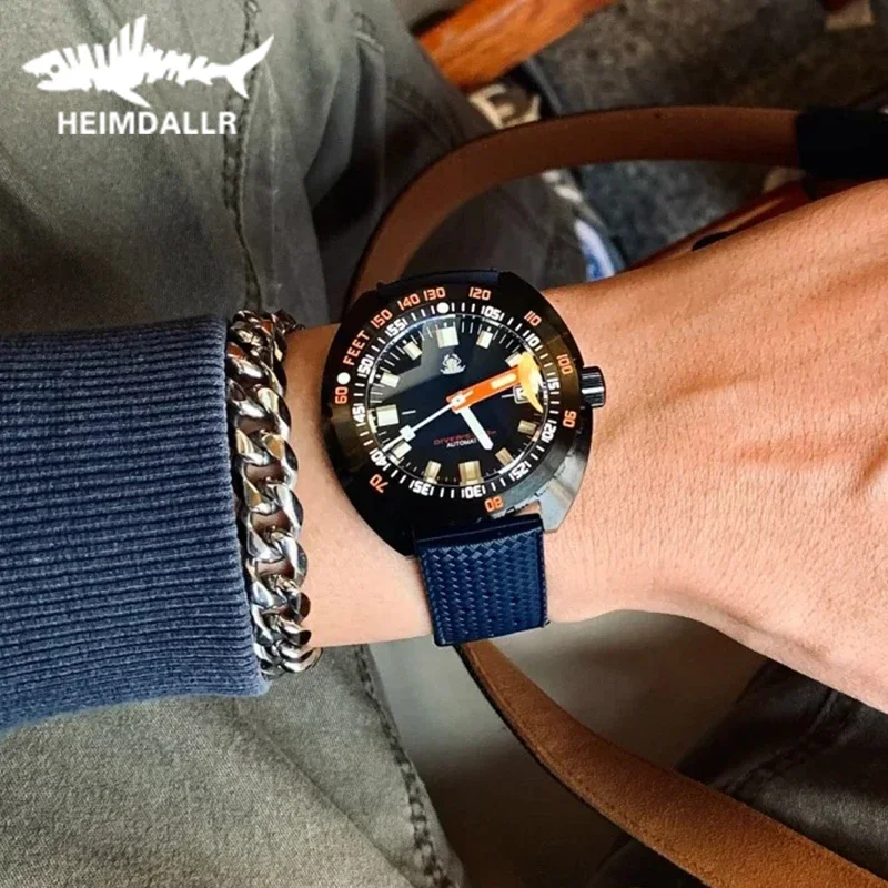 Tactical Frog SUB 300T Diver Men's Watches NH35A Movement Black PVD Case Sapphire Crystal 20Bar Waterproof C3 Super Luminous view 6