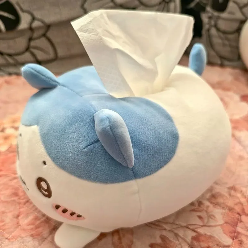 Chiikawa Kawai Osaki Paper Box Plush Doll Ornament Japanese Cartoon Doll Childrens Birthday Gift Cute Car Tissue Box