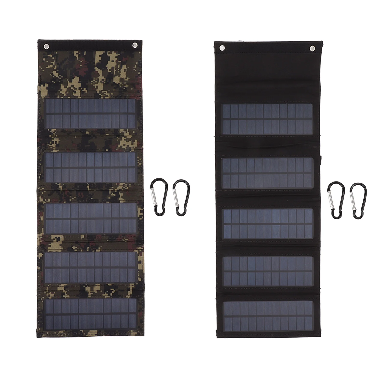 

Solar Panel Folding Bag 50W Portable Solar Panel Bag Monocrystalline Silicon 5 Folding Solar Panel Case for Outdoor Emergency