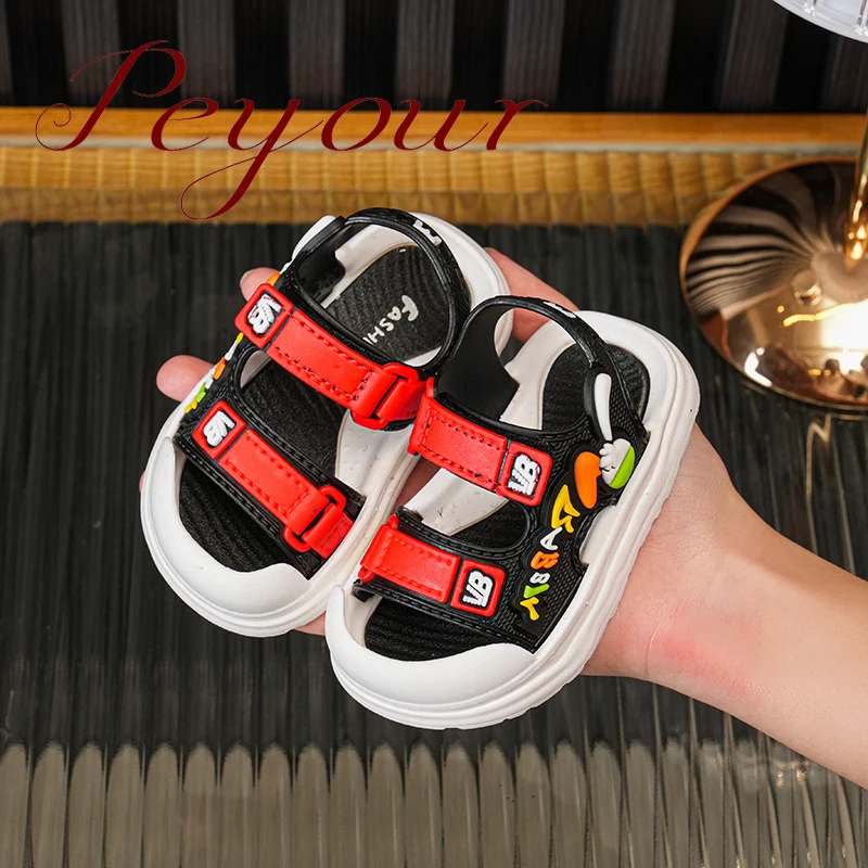 Trendy Cute Open Toe Sandals For Girls, Breathable Lightweight Wear-resistant Sandals For Indoor Outdoor Beach Holiday