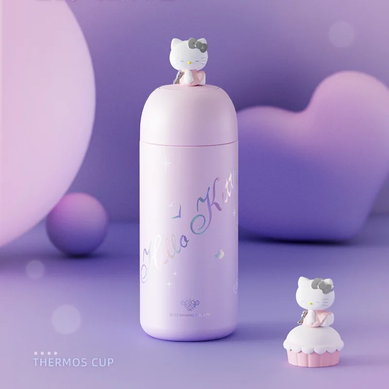 

Kawaiihellokitty Doll Shaped Thermos High Appearance 316 Food Grade Portable Straw Coffee Insulated Water Bottle for Daily Use