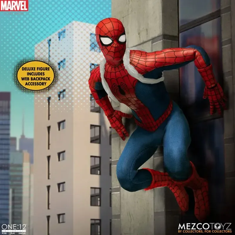 Original In Stock Mezco One:12 The Amazing Spider-Man Figures Deluxe Edition Anime Spiderman Action Figure Model Toys