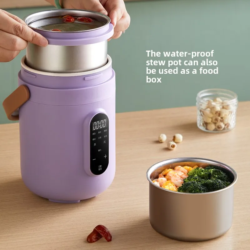 Automatic porridge soup pot Portable multi-functional small electric stew pot