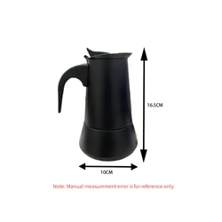 Coffee Maker Moka Pot Stainless Steel/Aluminum 3/4 Cups Mocha Espresso Latte Stovetop Filter Coffee Pot for Kitchen