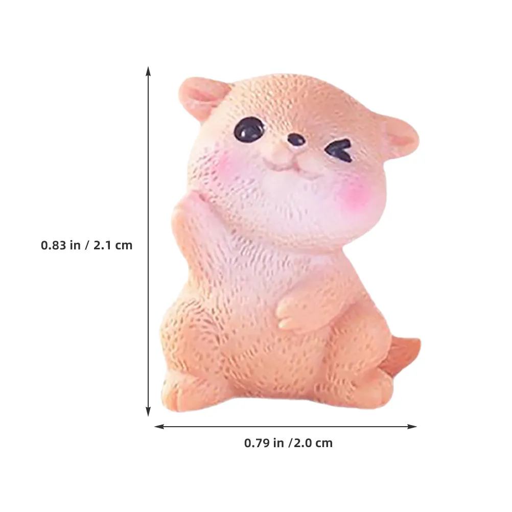 9Pcs Resin Mini Otters Set – Cute Detailed Small Animal Figurines for Fairy Garden, Moss & Micro Landscape Decoration