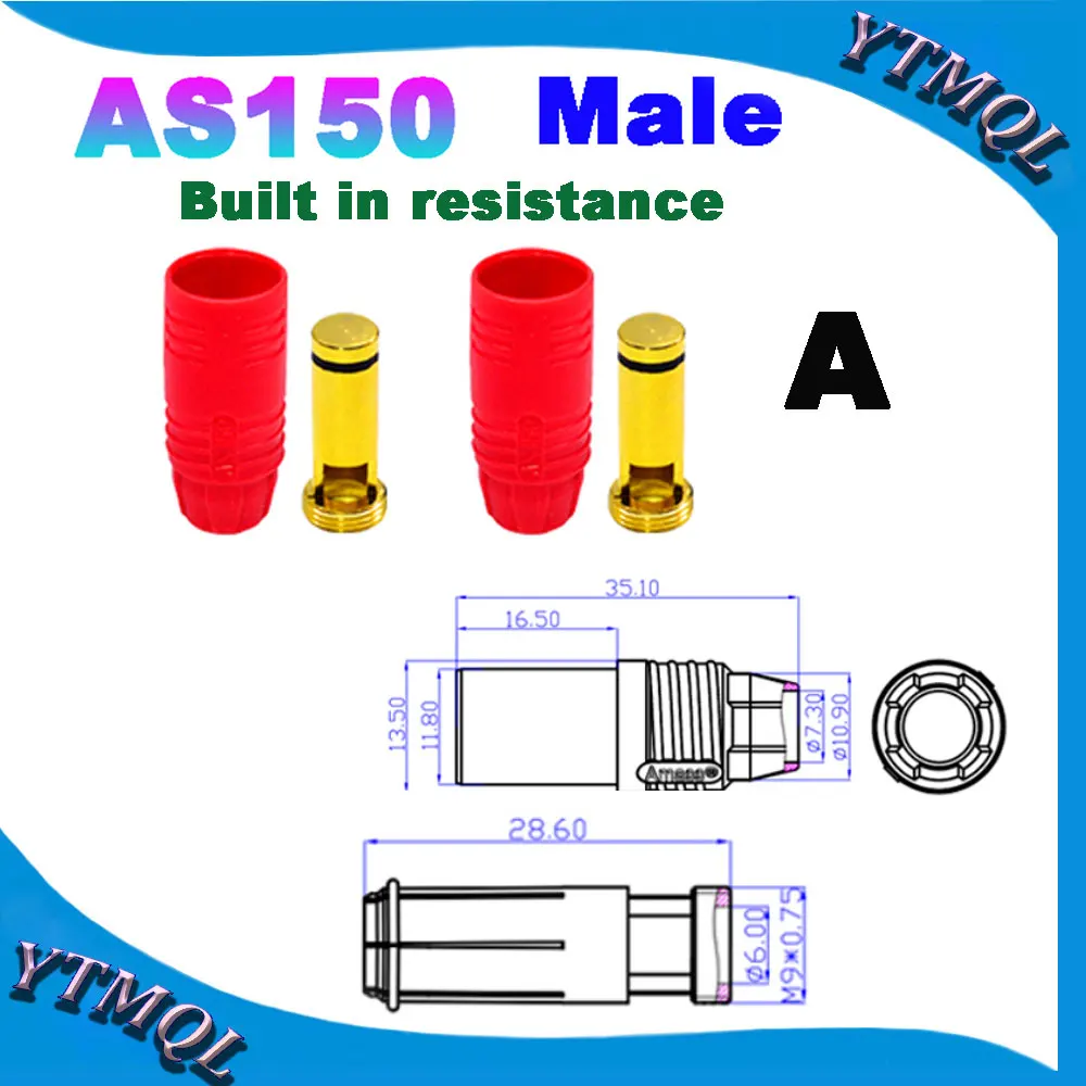 10-100 pz AS150 maschio femmina connettore Anti scintilla 7mm placcato oro spina a Banana Set per RC batteria ESC Drone Car Boat