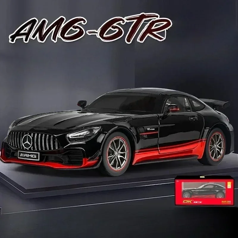 

1:18 Mercedes AMG GTR High Simulation Diecast Metal Alloy Model car Sound Light Pull Back Collection Kids Toy Gifts