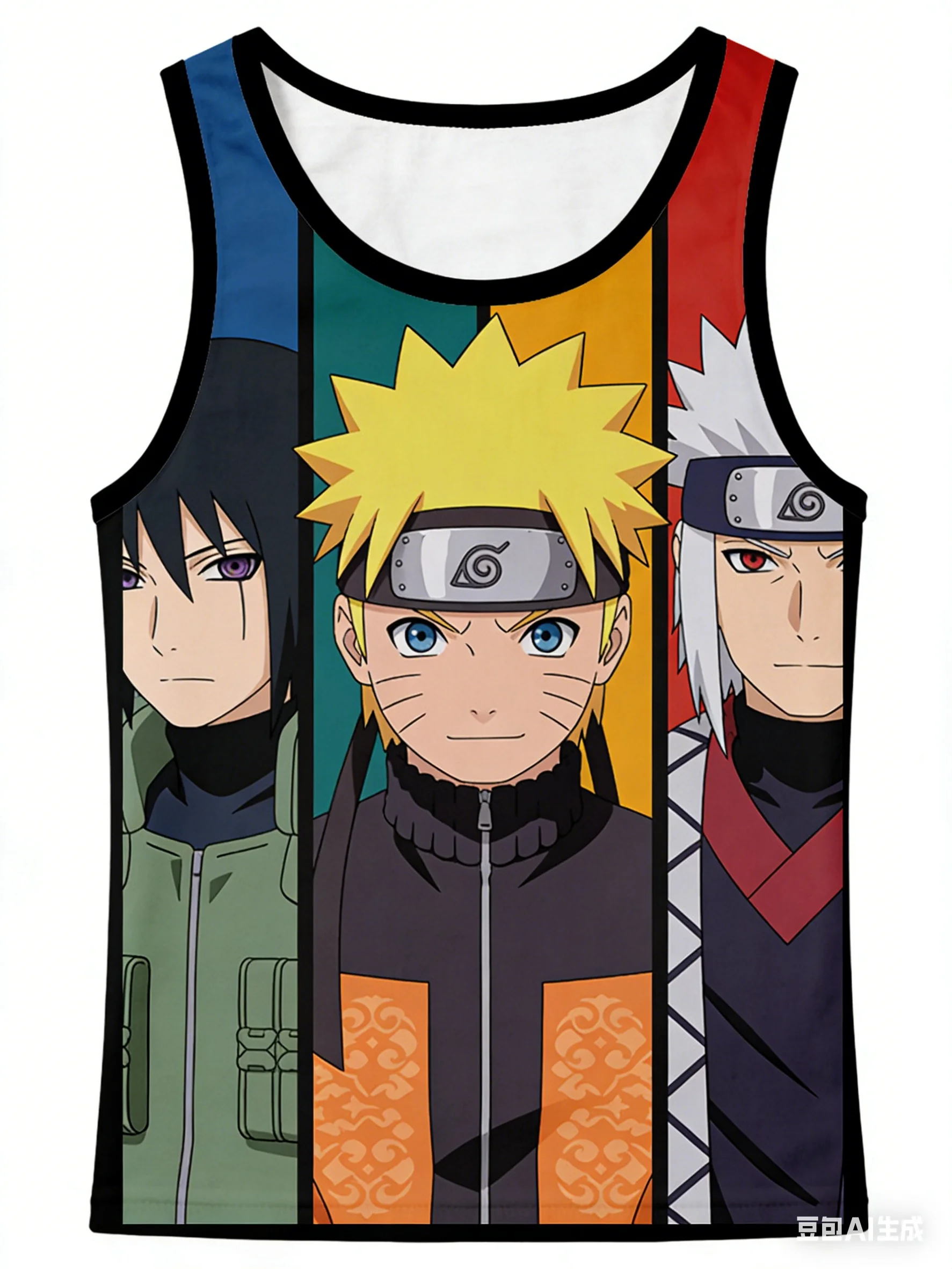 

Мужская летняя свободная футболка без рукавов с принтом аниме Наруто и Саске, модная майка-топ