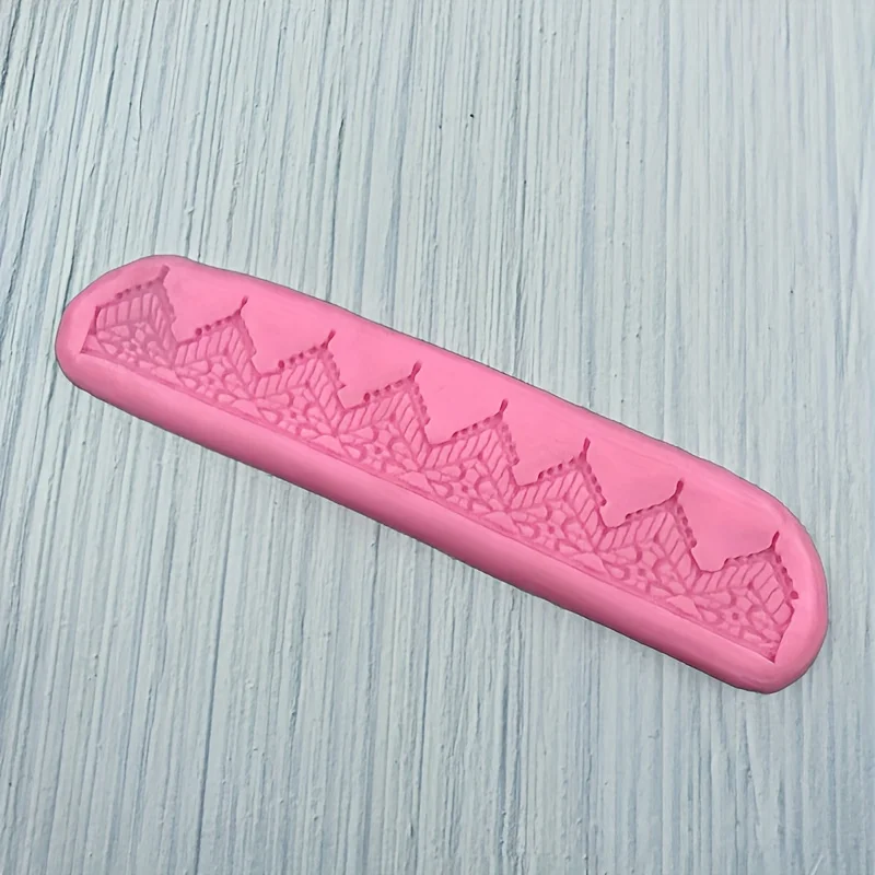 1 Piece, Castle Totem Cake Surround Silicone Mold, Lace Flip Sugar Cake Mold, Western Pastry Kitchen Tool
